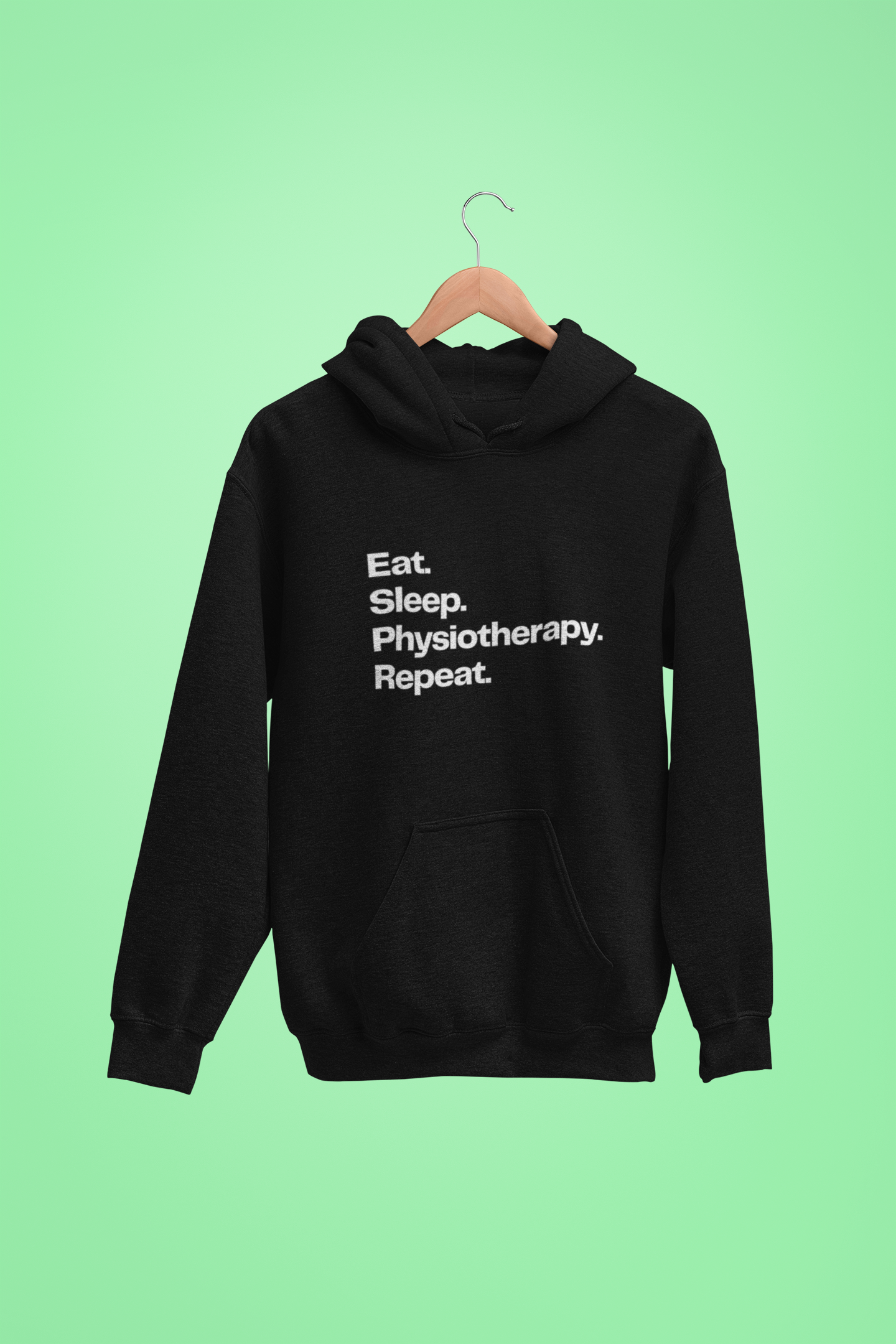 Sudadera oscura eat, sleep, physio