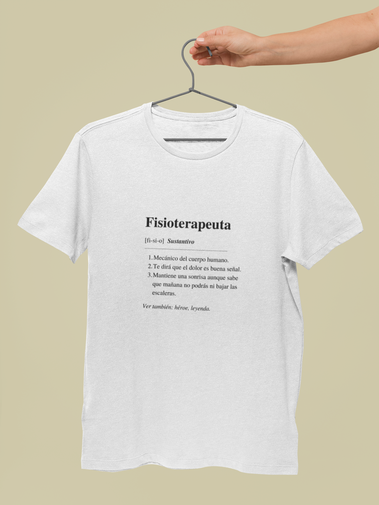 Diseño descargable para camiseta, taza. Regalo Fisioterapia, definición.